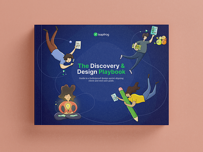 The Discovery and Design Playbook by The Leapfrog Design Team agile app design and discovery design sprints design thinking designbook development drawing editorial illustration nepal playbook sketch uiux process uxbook uxprocess