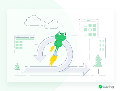 Agility - Leapfrog Website Illustration