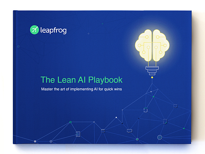 Leapfrog AI Playbook Design ai artificial intelligence book cover design ebook editorial frog graphic design illustration machine learning playbook