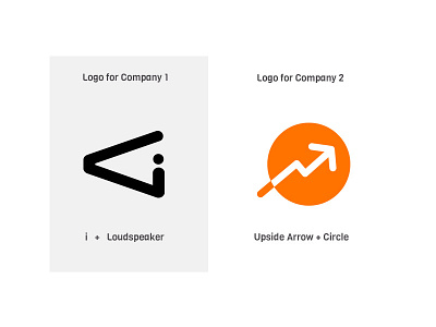 Two Logos for Different Brands arrow logo branding circle logo graphics logo speaker logo trend logo
