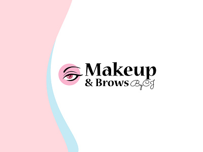 Makeup & Brows By CJ brand design branding branding design brow logo creative logo eyebrow logo logo logo design makeup makeup logo