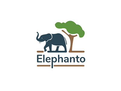 Elephanto - Concept Logo animal illustrations animal logo branding creative logo elephant elephant illustration elephant logo graphic designer illustrative logo logo concept logo concepts logo design logo designer mascot logo ui