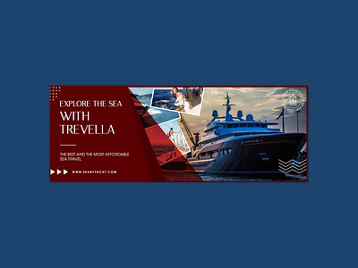 Explore the Sea On a Yacht banner banner design banners boat graphic graphic design graphic designer graphics sea standee yacht