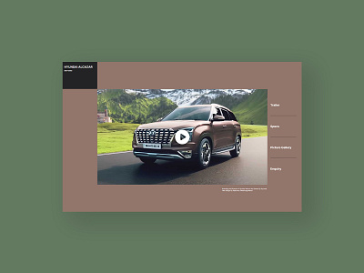 Hyundai Alcazar - Concept Web Page (It's Live) automobile car website ui ui design ux ux design web design website design