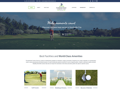 Golfclub - Web Design adobephotoshop design graphic design psd design webdesig website website design