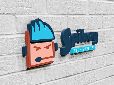 Spikey Tech Support Logo Design