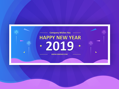 Banner for New Year 2019 adobe photoshop banner design facebook timeline cover graphic design graphics design new year 2019 new year 2019 banner