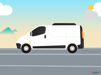 Delivery Van In Transit car design delivery van design graphic design graphics design illustration van