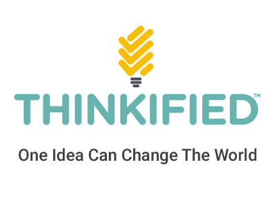 Thinkified Logo light bulb logo portmanteau startup