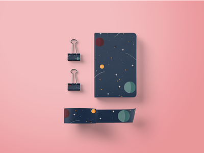 Spacial. design digital art illustration notebook painting palette product design stationary supplies