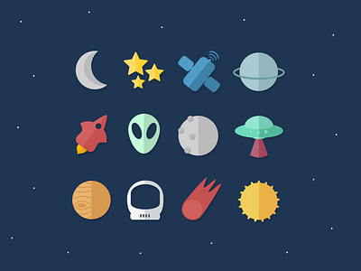 Space icon set