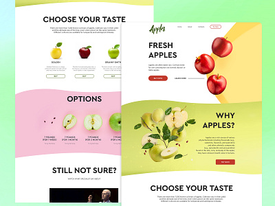 Apples web page design flat minimal web website