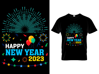 Happy New Year T-Shirt Design.