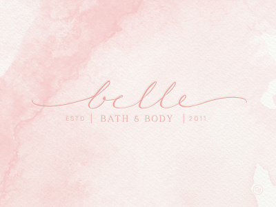 Belle | Final LogoType beauty clean script simple typography watercolor