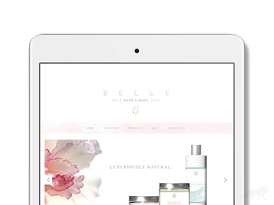 Belle | Website Design branding clean mockup splash page watercolor web