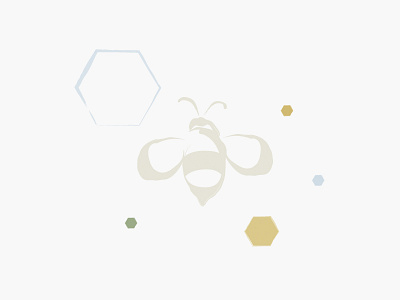 Bee Logo branding identity illustration logo pastel