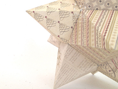 Folded Star decoration geometric origami paper star