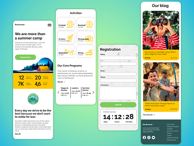 Northwood mobile version design graphic design ui ux