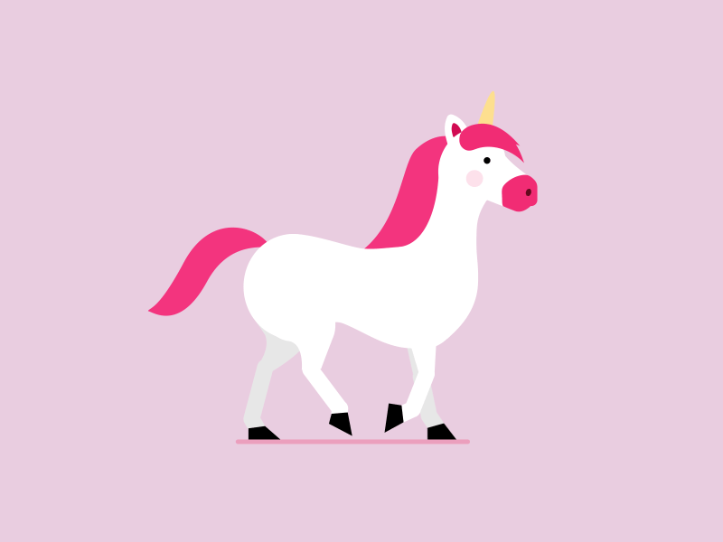 Poopin' Rainbows animation gif horse illustration motion graphics pink poo rainbow unicorn walk cycle