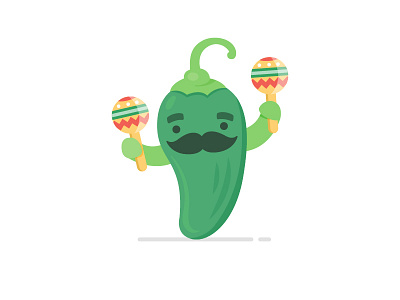 Jalapeno animation character character design chilli cute design flat green illustration illustrator jalapeno mexican vector