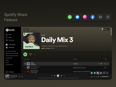 Spotify Share feature