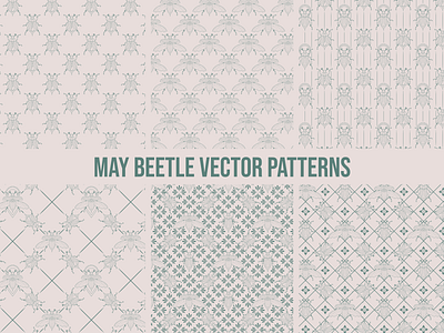 May Beetle Vector Patterns design graphic design insect may beetle pattern vector vector pattern