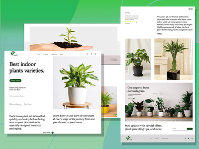 Leafy-Plant shop website branding leafy plant shop website ui