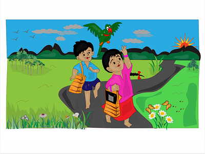 Meena & Raju graphic design