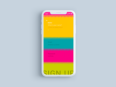 Sign Up design