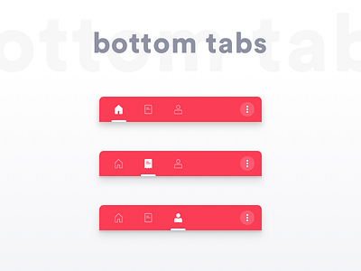Bottom tabs android material design app bottom navigation mobile ui design