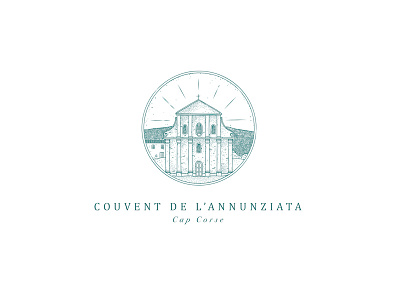 Logo Couvent de L'Annunziata branding drawing handdrawing hotel identity illustration logo