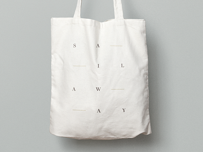 "Sail Away" Totebag font mockup sailaway textile totebag type typography