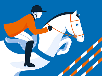 Flat illustration for Google drawing flat google hermes horse illustration luxury poster