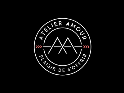 Atelier Amour Logo arrow badge brand circle font label logo love monogram stamp typography