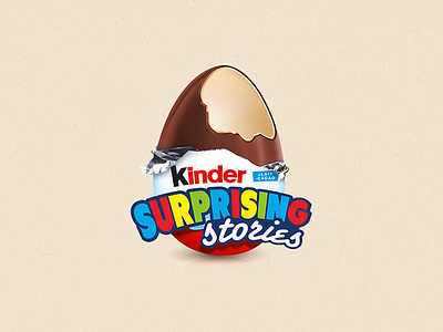 Kinder Surprising Stories Logo 3d branding chocolate egg food kinder logo marketing