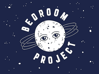 Bedroom Project Logo blue branding cosmic drawing handdrawn illustration logo moon sky stars