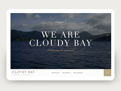 Cloudy Bay - Home classy elegant home luxury lvmh minimal ux webdesign