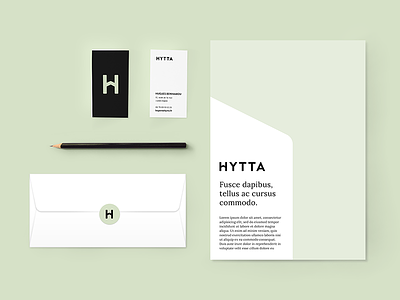 Hytta - Stationery branding clean hytta logo minimal stationery typo typography