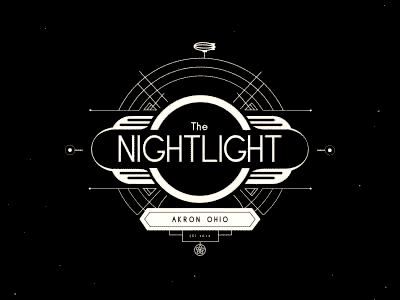Nightlight Cinema Logo Build after effects akron animated gif blimp gif kinectic logo logo build motion graphics movie theater nightlight cinema theater