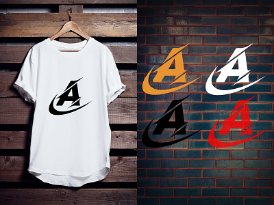 Letter A - T-shirt design branding design gaming t shirt design graphic design lettering t shirt design t shirt t shirt design typography