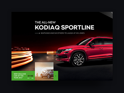 Skoda clean creative design homepage skoda ui ux web