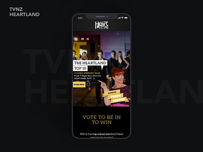 Tvnz Heartland Voting site clean creative design design app mobile responsive ui ux voting