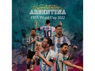 CHAMPIONS argentina champion congratulation fifa fifaworldcup fifaworldcup2022 football graphic design lionel messi messi qatar2022 soccer social media post winner worldcup