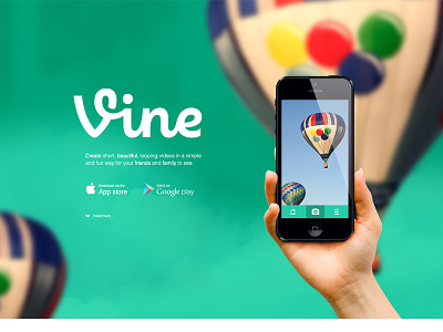 Vine Website Re Design Concept clean green minimal webdesign white