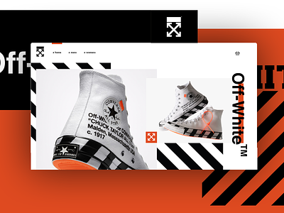 Off-White Concept Minimal clean concept design white minimal orange web website
