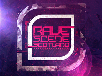 Rave Scene Scotland Branding & Artwork artwork brand digital logo purple white