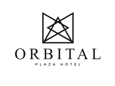 Oribital Plaza Hotel Logo branding hotel icon logo