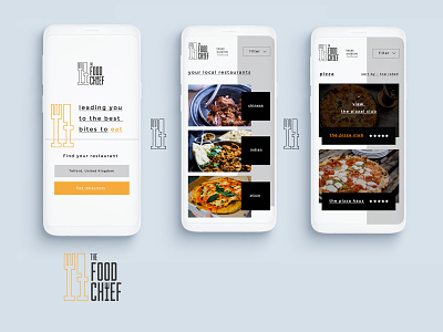 The Food Chief app app concept brandind design food logo minimal minimal app minimal branding ui ux design user inteface
