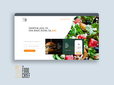 The Food Chief Landing Page clean design landing landing page minimal web webdesign website website concept white