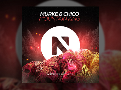 Murke & Chico - Mountain King Artwork 3d artwork artworking cinema 4d gold mountain music print release skulls